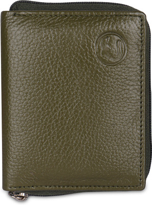 DOLPHIN GLOBAL Men & Women Casual Green Genuine Leather Card Holder(5 Card Slots)