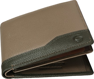 GETOREE Men Casual Grey Genuine Leather Wallet(6 Card Slots)