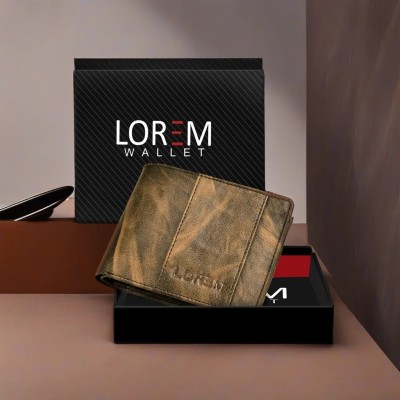 LOREM Men Casual, Evening/Party, Formal Brown Artificial Leather Wallet(5 Card Slots)