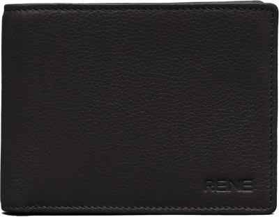 Rene Men Formal Brown Genuine Leather Wallet(4 Card Slots)