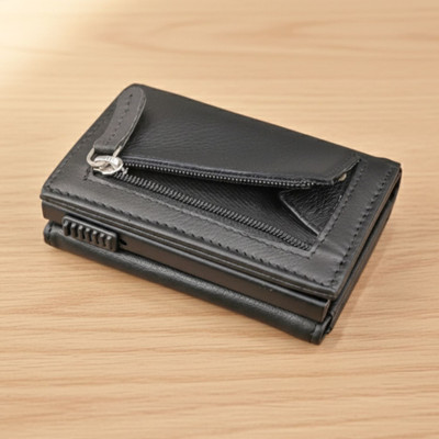 Men Mania Men Trendy, Casual, Travel, Evening/Party, Formal, Ethnic Black Genuine Leather Wallet(11 Card Slots)