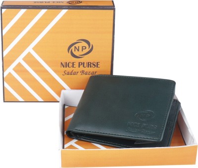 Nice Purse Men Formal, Casual Green Artificial Leather Wallet(10 Card Slots)