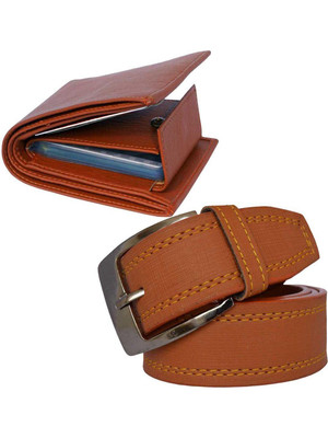 SunShopping Men Formal, Casual, Evening/Party, Trendy Tan Artificial Leather Wallet(10 Card Slots, Pack of 2)