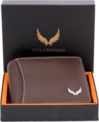 WILDWINGS Men Trendy, Evening/Party, Casual, Formal Brown Genuine Leather Wallet(8 Card Slots)