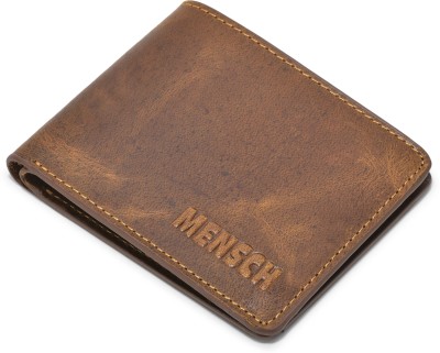 MENSCH Men & Women Casual Green Genuine Leather Card Holder(5 Card Slots)