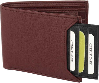 gustave Men Formal Brown Genuine Leather Wallet(3 Card Slots)
