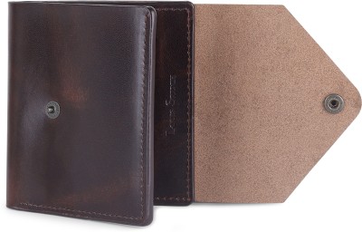 LOUIS STITCH Men Casual Brown Genuine Leather Wallet(3 Card Slots)