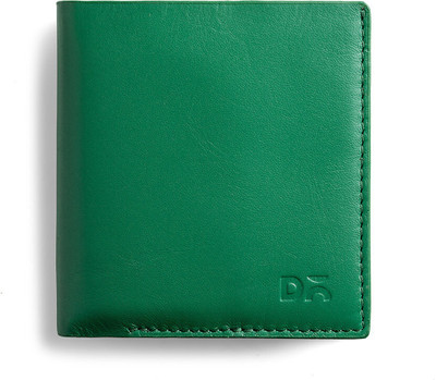 DailyObjects Men & Women Travel Green Genuine Leather Wallet(4 Card Slots)