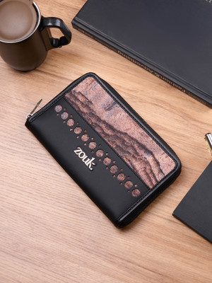 ZOUK Women Casual Brown Jute Wallet(4 Card Slots)