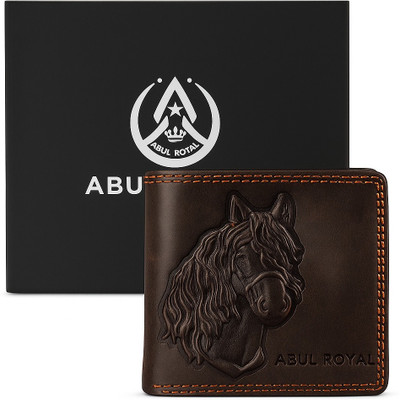 abul royal Men Evening/Party Brown Genuine Leather Wallet(10 Card Slots)