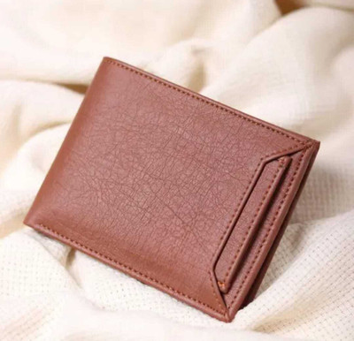 Miswak Royale Men Trendy Tan Artificial Leather Wallet(5 Card Slots)
