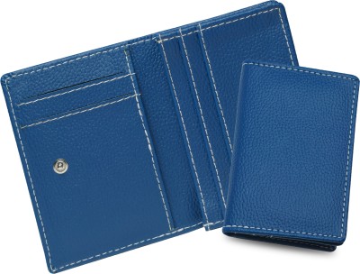 MATSS Men & Women Casual, Ethnic, Evening/Party, Formal, Travel, Trendy Blue Genuine Leather Card Holder(6 Card Slots)