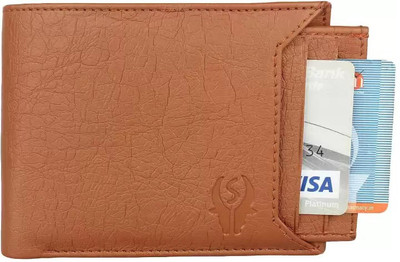 HRFSTAR Men Tan Fabric Wallet(8 Card Slots)