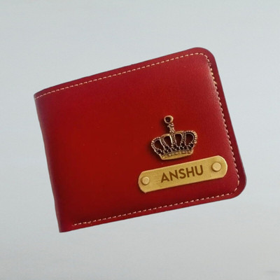 Navya Royal Art Men Casual, Formal, Evening/Party, Formal, Trendy Red Artificial Leather, Genuine Leather Wallet(4 Card Slots)