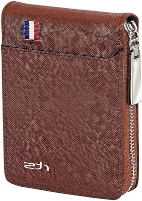 Jihaan Men & Women Brown Genuine Leather Card Holder(9 Card Slots)