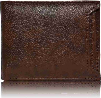 Jemeefly Men Casual Brown Artificial Leather Wallet(4 Card Slots)