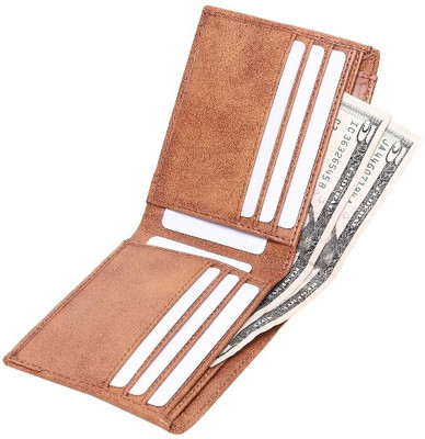 HIFON Boys Casual, Evening/Party, Formal, Travel, Trendy Tan Artificial Leather Wallet(6 Card Slots)