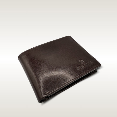 HawkBros Men Trendy Black Genuine Leather Wallet(7 Card Slots)