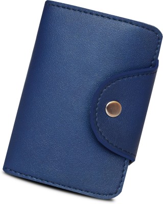 MATSS Men & Women Casual, Ethnic, Evening/Party, Formal, Travel, Trendy Blue Genuine Leather Card Holder(6 Card Slots)