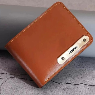 SY Gifts Men Tan Artificial Leather Wallet(3 Card Slots)