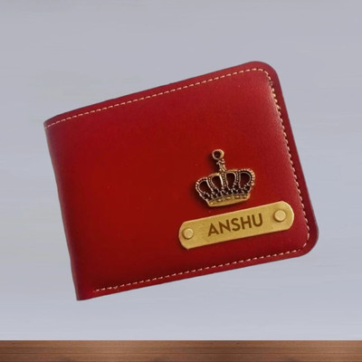 NavyaArts Men Casual, Ethnic, Evening/Party, Formal, Travel, Trendy Red Artificial Leather, Genuine Leather Wallet(5 Card Slots)