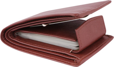PATHROVER Men Formal Brown Artificial Leather Wallet(10 Card Slots)