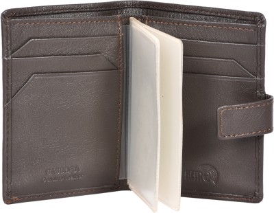 Sassora Men & Women Casual Brown Genuine Leather Wallet(6 Card Slots)