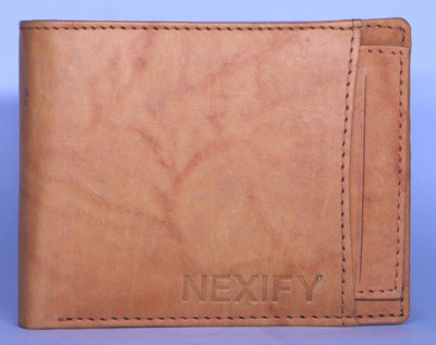 NEXIFY Men Casual Tan Genuine Leather Wallet(6 Card Slots)