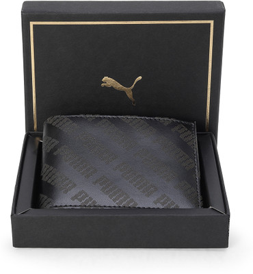 PUMA Men & Women Black Fabric Wallet(4 Card Slots)