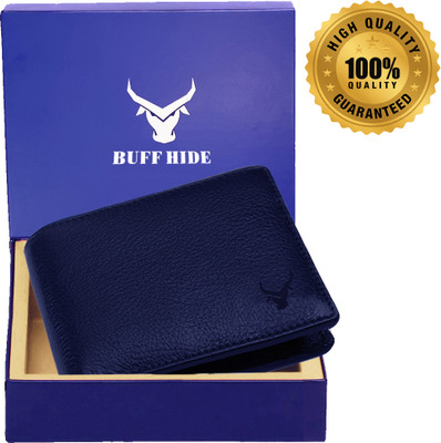 BUFFHIDE Men Casual, Ethnic, Evening/Party, Travel Blue Genuine Leather Wallet(6 Card Slots)