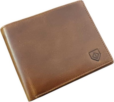 D Joish Men Casual Brown Genuine Leather Wallet(8 Card Slots)