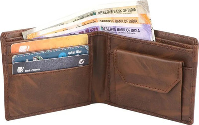 ROCKZONE Men Casual Brown Artificial Leather Wallet(5 Card Slots)