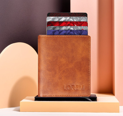 LOREM Men Casual, Evening/Party, Formal Tan Artificial Leather Wallet(9 Card Slots)