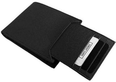 VIAZ VENTURES Men Casual Black Artificial Leather Wallet(10 Card Slots)