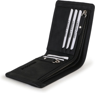 PROVOGUE Men & Women Trendy, Travel, Evening/Party, Casual, Formal, Ethnic Black Artificial Leather Wallet(5 Card Slots)