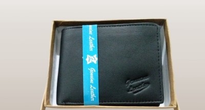 Aavicon Men Formal Black Genuine Leather Wallet(3 Card Slots)