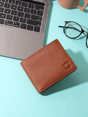 SAMTROH Men Formal Tan Artificial Leather Wallet(10 Card Slots)