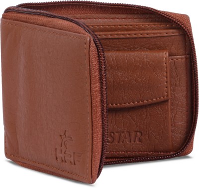 HRFSTAR Men Formal Tan Artificial Leather Card Holder(3 Card Slots)