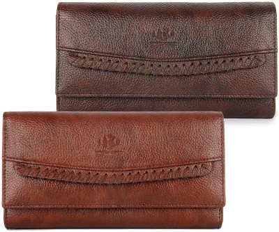 The CLOWNFISH Women Casual Multicolor Artificial Leather Wallet(4 Card Slots, Pack of 2)