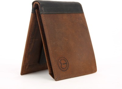 TnW Men Casual Brown Genuine Leather Wallet(6 Card Slots)