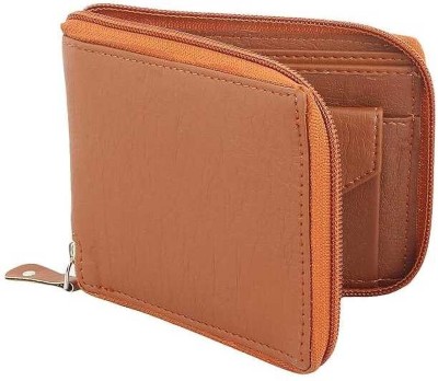 Zhermack Men Casual, Ethnic, Evening/Party, Formal, Travel, Trendy Tan Artificial Leather Wallet(3 Card Slots)