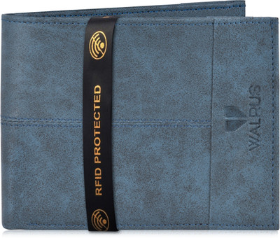 Walrus Men Blue Artificial Leather Wallet(5 Card Slots)