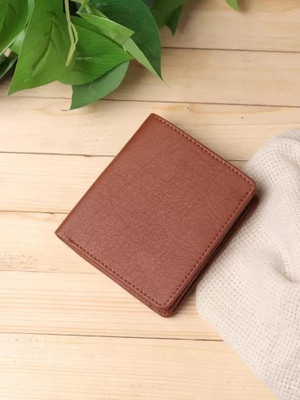 ZnW Men & Women Formal Tan Artificial Leather Wallet(7 Card Slots)