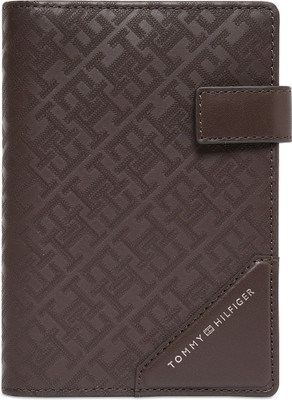 TOMMY HILFIGER Men Casual, Formal Brown Genuine Leather Document Holder(3 Card Slots)