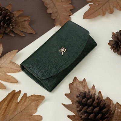 Rich Born Women Trendy Green Genuine Leather Wallet