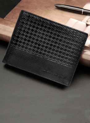 Allen Cooper Men Casual Black Genuine Leather Wallet(4 Card Slots)