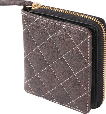 Spyrse Women Casual Brown Artificial Leather Wallet(3 Card Slots)