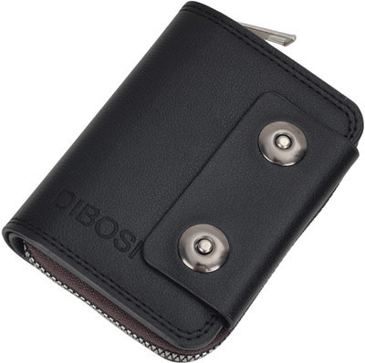 G 7 Men Trendy Black Genuine Leather Card Holder(10 Card Slots)