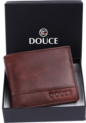 Douce Men Casual, Ethnic, Formal, Travel, Trendy Brown Genuine Leather Wallet(11 Card Slots)