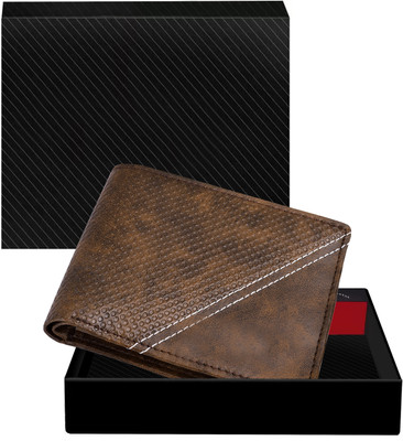 JPEnterprises Men Casual, Evening/Party, Formal Brown Artificial Leather Wallet(4 Card Slots)